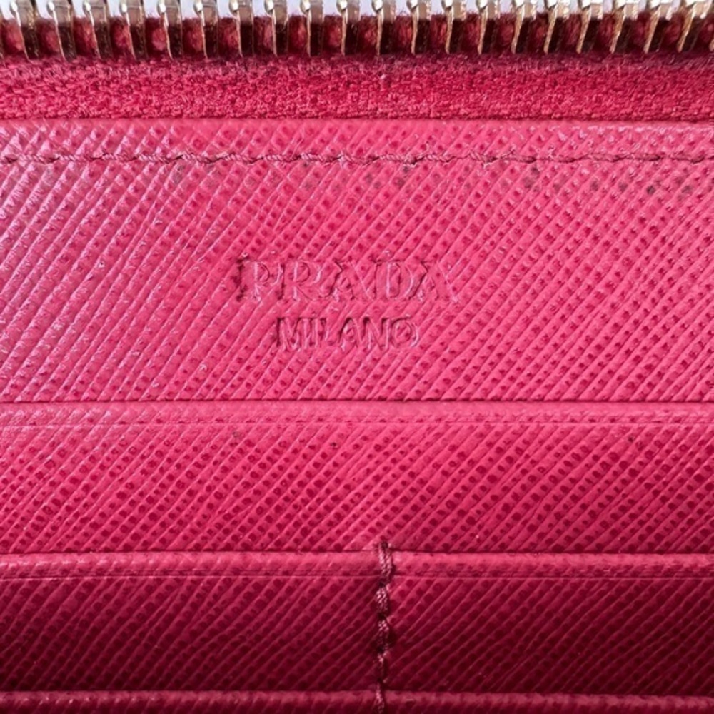 AUTHENTIC Prada Fiocco Bow Zip Around Wallet. Color: Peoria. - Picture 7 of 16